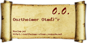 Osztheimer Otmár névjegykártya